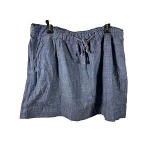 Bass‎ & Co blue denim pull on skirt large Lg